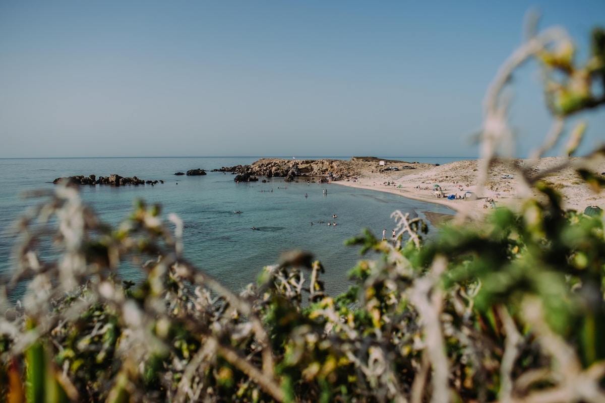 Clear blue sea and coast at Tabarka, northern Tunisia
