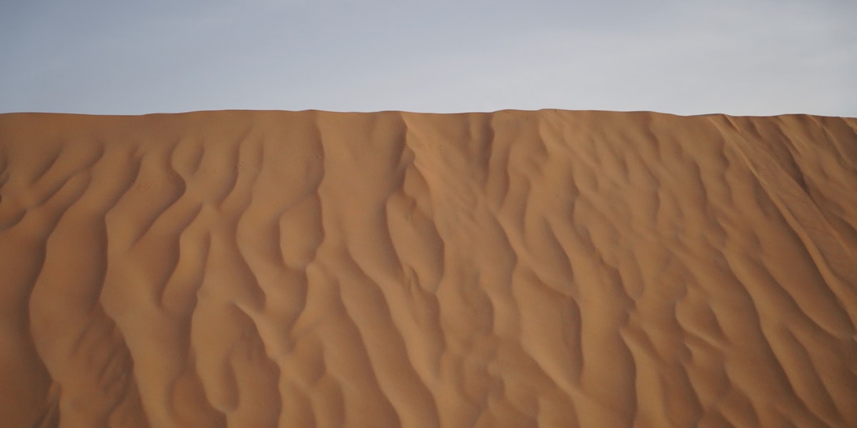 Sand dunes at Douz on the edge of the Sahara, Tunisia — starting point for the desert tour