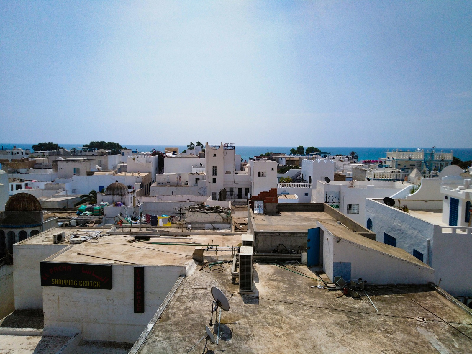 A hotel on the coastal strip of Nabeul, Cap Bon, Tunisia