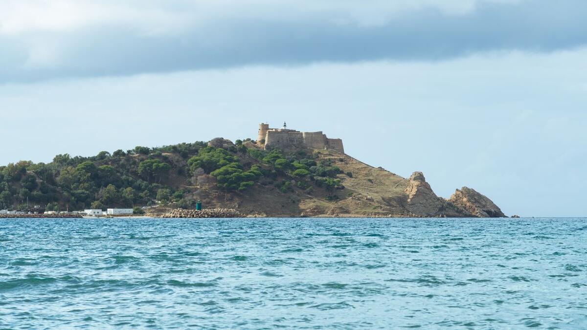 The Genoese fort on Tabarka island, Tunisia